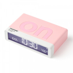 Lexon Kahepoolne ratuskell Flip Classic X Pantone helesinine roosa