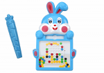 LEAN Toys Magnettahvel jnes 7 kujundiga, magnetpliiats sinine