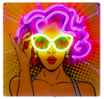 SBS Led lampa "Worw Girl Mode Neon efekt"