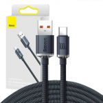 Baseus Crystal Shine AND #39;i kaabel USB-USB-C, 100 W, 2m (must)