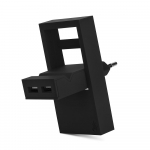 Usbepower ROCK dual USB charger - 2-1 Pocket charger for optimal mobility - Black