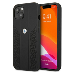 BMW Etui BMHCP13SRSPPPK iPhone 13 mini 5,4" tarna/must kvakaaneline nahast Curve perforeeritud korpus