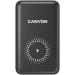 CANYON PB-1001 18W PD+QC 3.0+10W Magnet wireless charger powerbank 10000mAh Li-poly battery, Lightning Input:DC5V/2A, 9V/2A Type c PD Input: DC5V/3A, 9V/2A, Type C PD output:5V/3A,9V/2.2A,12V/1.5A QC 3.0 Output: DC5V/3A, 9V/2A, 12V/1.5A, Wireless