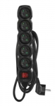 Emos 1902350301 power extension 3 m 5 AC outlet(s) Indoor Black
