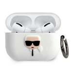Karl Lagerfeld KLACAPSILGLWH AirPods Pro kate valge Silikoon Ikonik