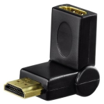 Hama Kompaktne adapter HDMI pistik - HDMI pistikupott, prdatav, must