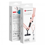 FORCELL F-DESIGN S10X165 roosipruun valge telefonirihm, mille pikkust saab reguleerida (maksimaalne pikkus silmuses 82,5 cm)