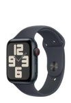 APPLE Apple Watch SE GPS + mobiilside, Midnight Alumiinium, Midnight Sportrihm M/L, MXGM3QF/A, 44mm