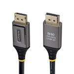 StarTech.com 50 cm DisplayPort 2.1 kaabel, VESA sertifitseeritud DP80 DisplayPort kaabel, kompressio 10K/8K 60Hz, 16K 60Hz/8K 240Hz koos DSC 1.2a, DP 2.1 monitorikaabel