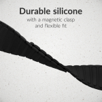 Mobilize Silikoonist kekellaga rihm - magnetiga - Apple 38/40/41mm jaoks - Must