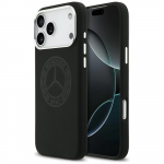 Mercedes Etui Silikoon Vintage Logo MagSafe iPhone'ile 17 Pro Max must