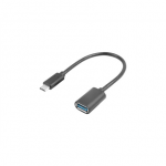 LANBERG USB-C(M) 3.1 - USB-A(F) 15 cm, must, AD-UC-UA-04