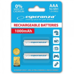 ESPERANZA Esperanza EZA101W RECHARGED HR03 1000MAH ALWAYS READY BLISTER PACK 2PCS.