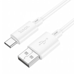 Hoco USB-kaabel A-st USB-C-sse, 3A, 1 m, valge X88