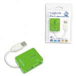 Logilink USB-HUB "Smile" 4-port o. NT roheline