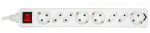 MicroConnect Power Strip 8 port 3M White 4x Type F German+4x Euro