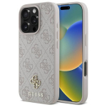 GUESS lemine kate IPHONE 16 Pro Max jaoks, hildub MagSafe'iga GUHMP16XP4SM4MP (PU 4G Small ja Classic) roosa