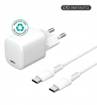 eSTUFF INFINITE Charger Kit PD 20W charger with 1,5m USB-C to