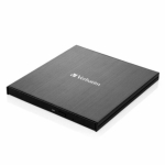 Verbatim Vline Slimline Blu-ray pletija + USB-C/USB-A kaabel must/must 43889