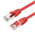 MicroConnect S/FTP CAT6 0.25m Red LSZH PiMF (Pairs in metal foil)