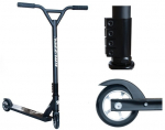 Kruzzel Aluminum Stunt scooter with ABEC-9 bearings and rubber wheels up to 100kg Black