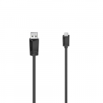 Hama USB kaabel USB 2.0 1,5 m Micro-USB A USB A Must
