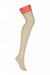 Obsessive 838-STO-3 S/ M pantyhose/stockings Beige, Red