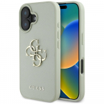 GUESS Etui Grained Big 4G Logo Small Classic Logo do iPhone 16 zielony