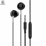 iKaku KSC-137 Chanming Capsule in-ear-muusikakindla ja knelemiseks meldud krvaklapid, 3,5 mm pistik, 1,2 m juhe mikrofoniga ja juhtsid, must