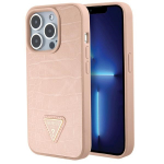 GUESS GUHCP15LPCRTHCP iPhone 15 Pro 6.1" rowy/pink hardcase Croco kolmnurk metallist logo