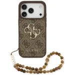GUESS IPhone 18 Pro / 17 Pro lemik 4G korpus, 4G Classic logoga rihm, pruun