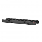 APC NetShelter kaablissteem, horisontaalne kaablihaldur, 1U, heklje katega, must, 483 x 44 x 110 mm