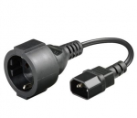 MicroConnect Power Cord C14 -Schuko M-F 0,23m. 3Gx1MM2, 10/16A 250V
