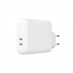GEAR Charger 220V 2xUSB-C White PD 60W (PD 30W+PD30W)