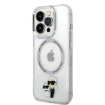Karl Lagerfeld IML Karl ja Choupette MagSafe kaitsembris iPhone'i 15 Pro jaoks / lbipaistev