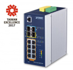 Planet Technology Corp. PLANET Industrial L2+ 8-Port 10/100/1000T 802.3at PoE +
