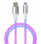 Qualo QCS-AC-00 Glvad Kabel USB-A USB-C / 15W / 1m / LED