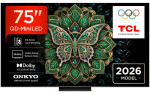 TCL C6K Pro 75C6K Pro 190.5 cm (75) 4K Ultra HD Smart TV Wi-Fi Black 1000 cd/m