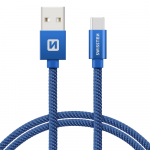 Swissten Tekstiil Universal Quick Charge 3.1 USB-C andme- ja laadimiskaabel 20 cm