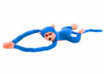 LEAN Toys Plush Monkey Mascot with Sound, Blue 80 cm