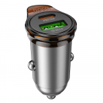 Hoco USB A + USB C laadija QC3.0 PD 3A 43W + USB C Lightning kaabel NZ16A metallhalli vrvi