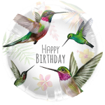 Folat Foil Balloon AND quot;Birthday Hummingbird AND quot; 45cm