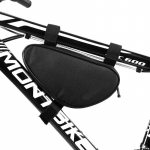 Wozy 11BK Double Fix Waterproof Bicycle Front Frame Bottom possitioned Bag 1.5L Black