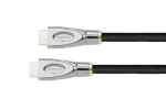 Python HDMI 2.1 kaabel 8K UHD nailonkude, must, 0,5 m