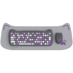 CANYON set HSET-W6 Keyboard+Mouse Kitty Edition AAA+ Wireless Violet
