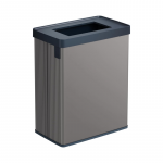 Waste bin rectangular metallic Verto Recycle 54L pearl gray color 3253924860534
