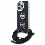 Karl Lagerfeld IML ristiverimbris Karl AND Choupette iPhone 16 Pro Max musta vrvi