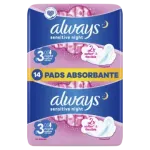 Always Pads Always Ultra Duo Sensitive Night 14 stk.