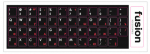 Fusion Accessories "Laminated Stickers RU / ENG" Black/Red