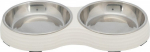 Trixie Kaussikomplekt, valge, melamiin/roostevaba teras, 2 0,2 l/ 13 cm/27 3 14 cm